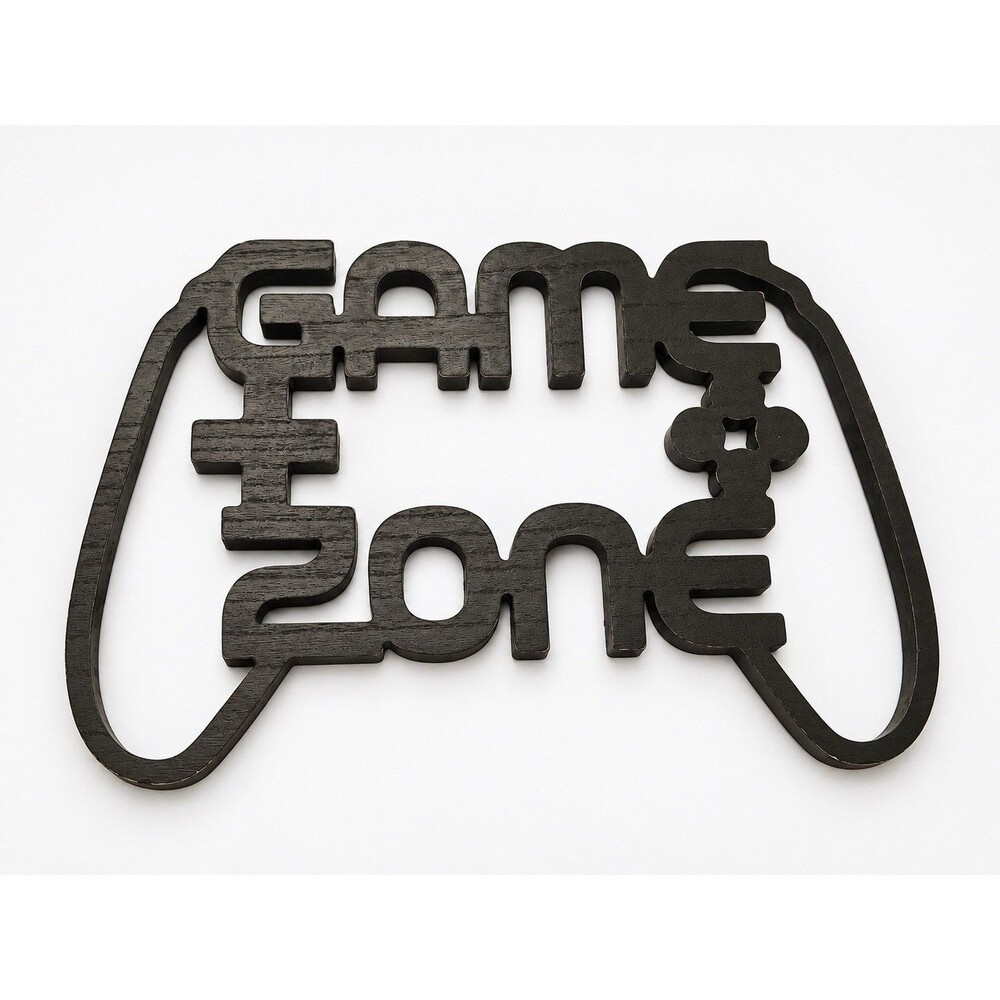 Hobby Lobby Game Zone Sign Black Controller Wall Decor Gamer Gaming Room 15x10